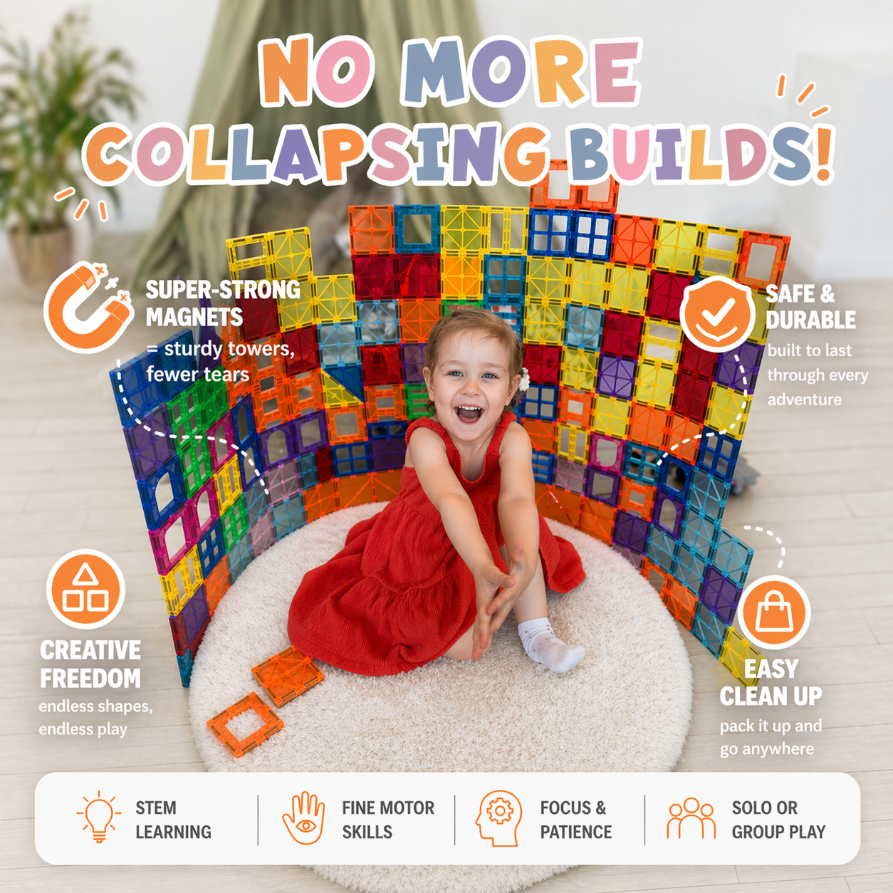 Magnetic Tiles 60pcs Set - Image 4