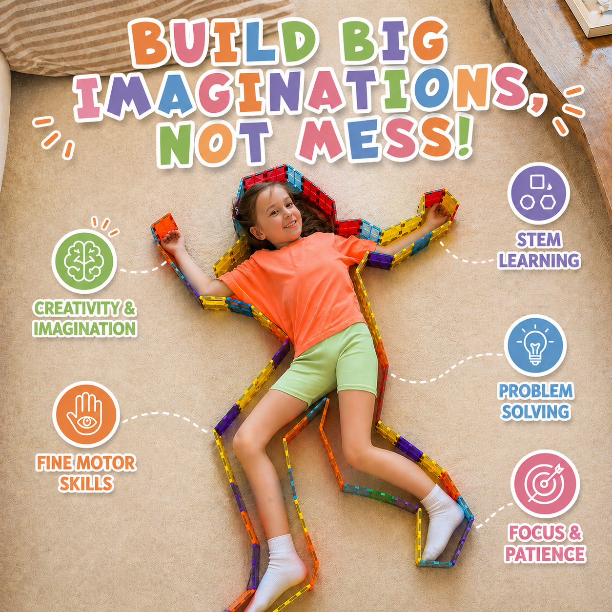 Magnetic Tiles 60pcs Set - Image 3