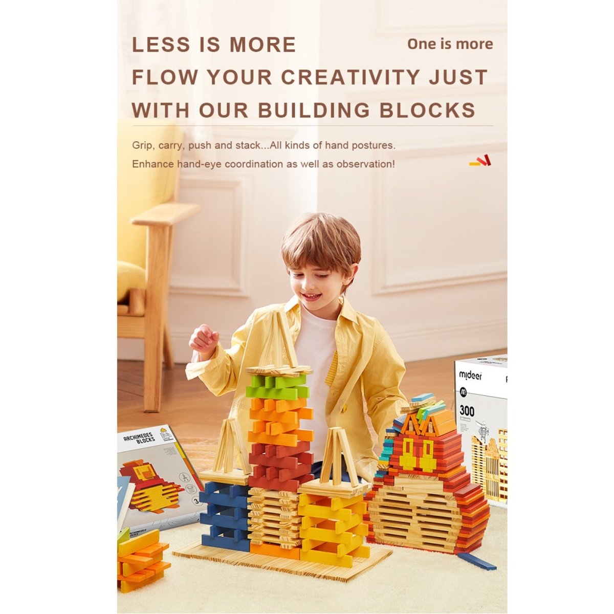 Archimedes Blocks 100pcs Black & White - Image 4
