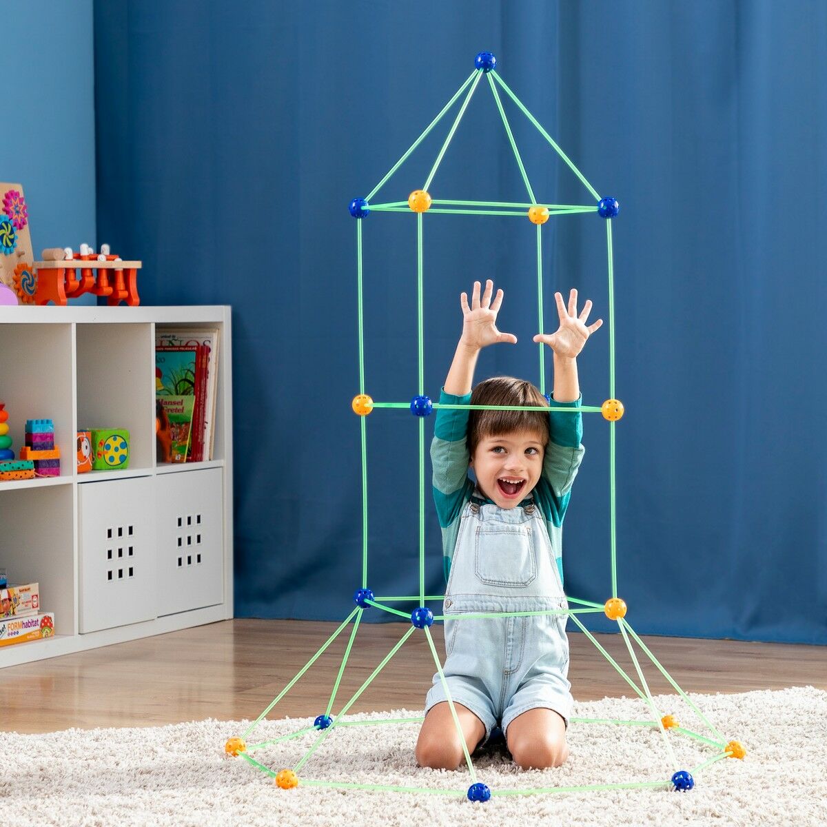 Children’s Fort Building Kit Archikitt InnovaGoods 85 Pieces - Image 13